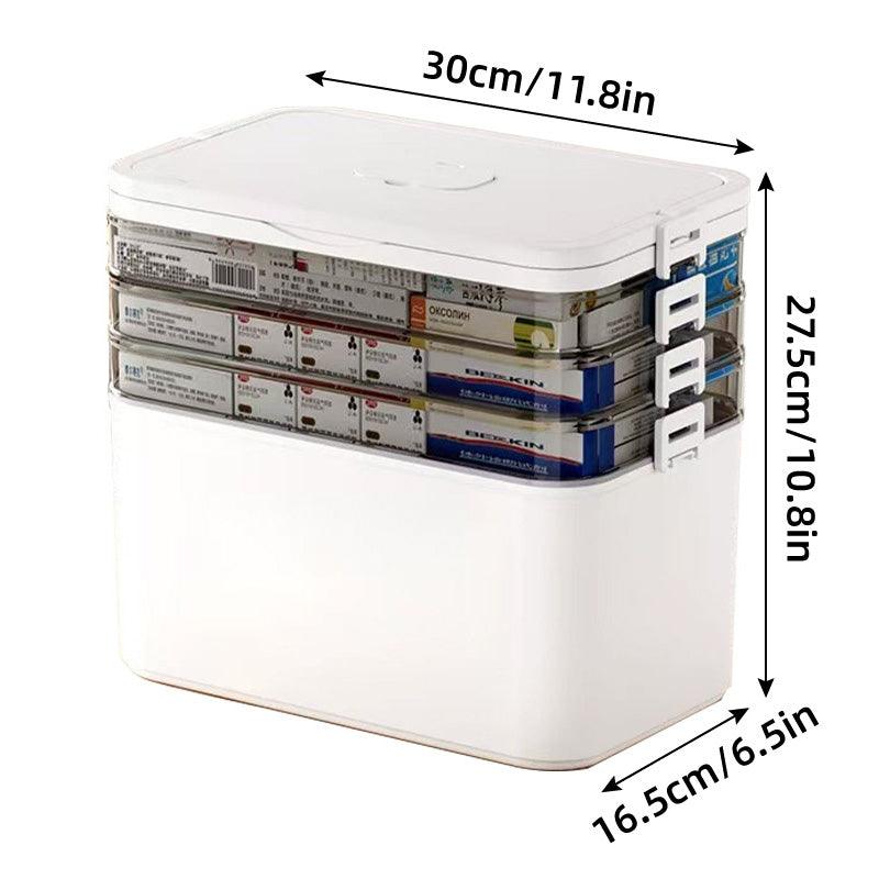 4 Layer Medicine Box Portable Medical Storage Family First Aid Emergency Box 3