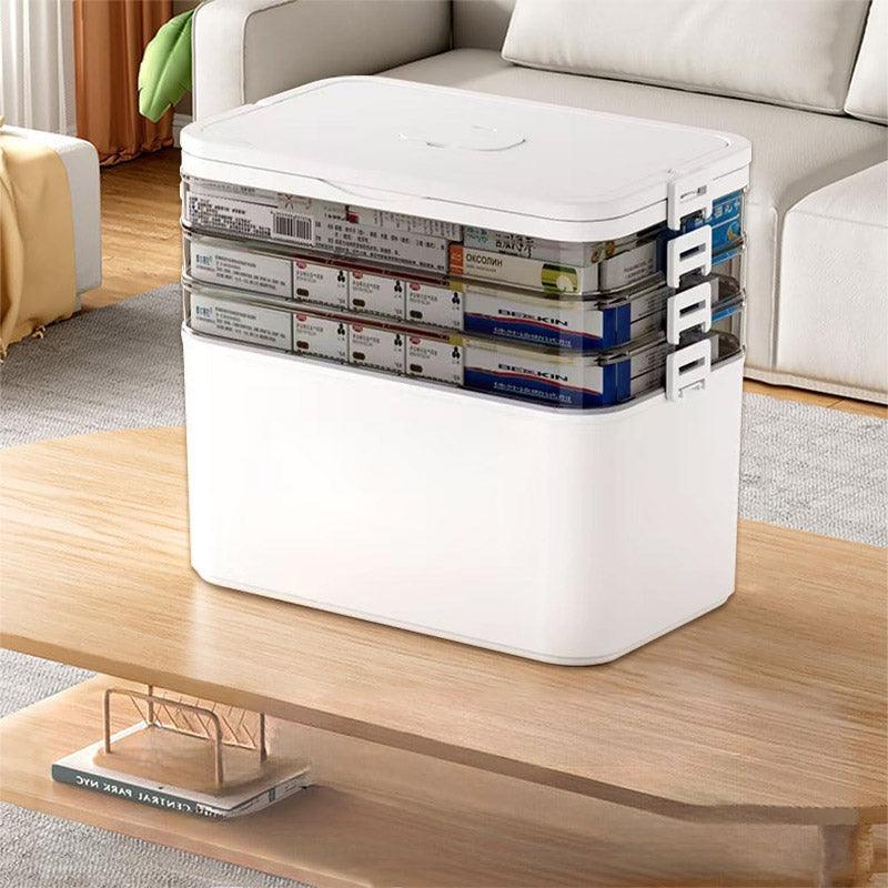 4 Layer Medicine Box Portable Medical Storage Family First Aid Emergency Box 4