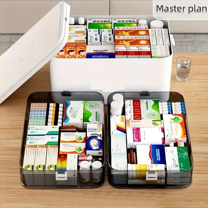 4 Layer Medicine Box Portable Medical Storage Family First Aid Emergency Box 5