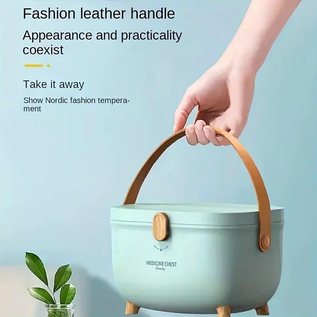 2 Layer Portable First Aid Kit Emergency Medicine Chest Organizer Storage Box - Green 4