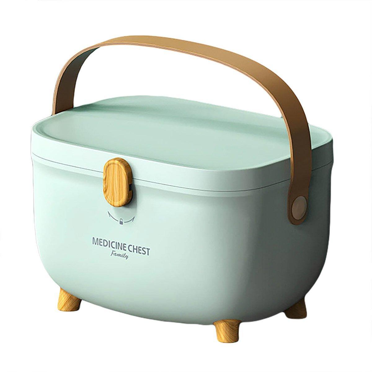 2 Layer Portable First Aid Kit Emergency Medicine Chest Organizer Storage Box - Green 8