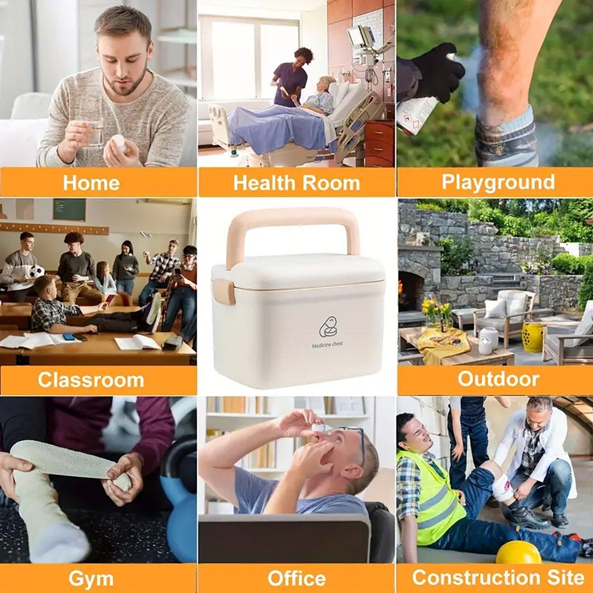 Medicine Cabinet Household Organizer Storage Emergency First Aid Kit Organizer 4