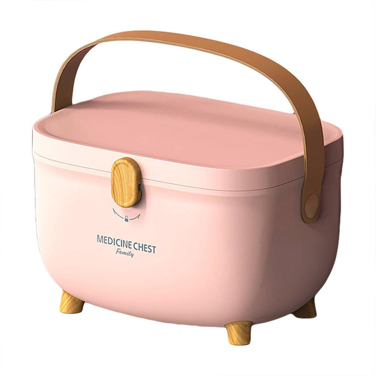 2 Layer Portable First Aid Kit Emergency Medicine Chest Organizer Storage Box - Pink 6