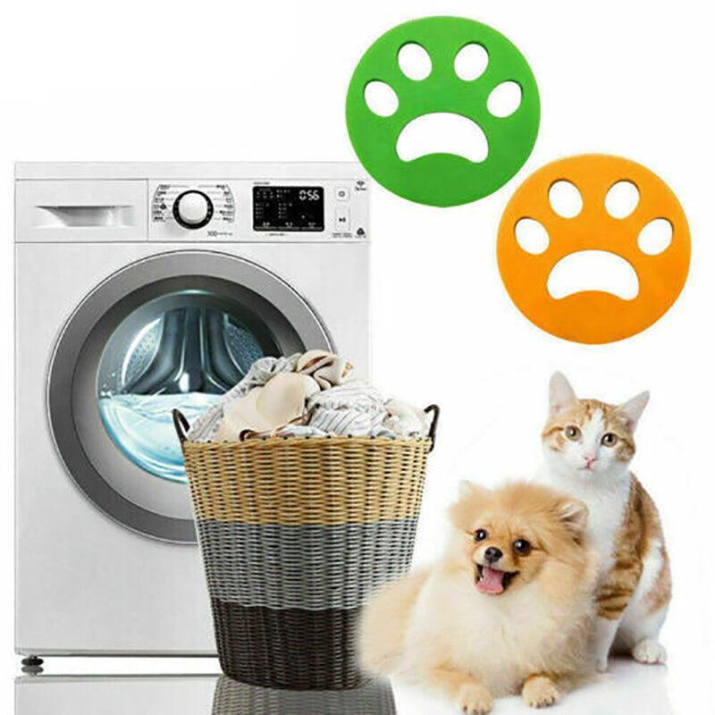 2/4PCS Pet Hair Remover Cat Fur Dog Hair Lint Catcher From Laundry Washing Machine - 2xFlower (Yellow+Green) 5