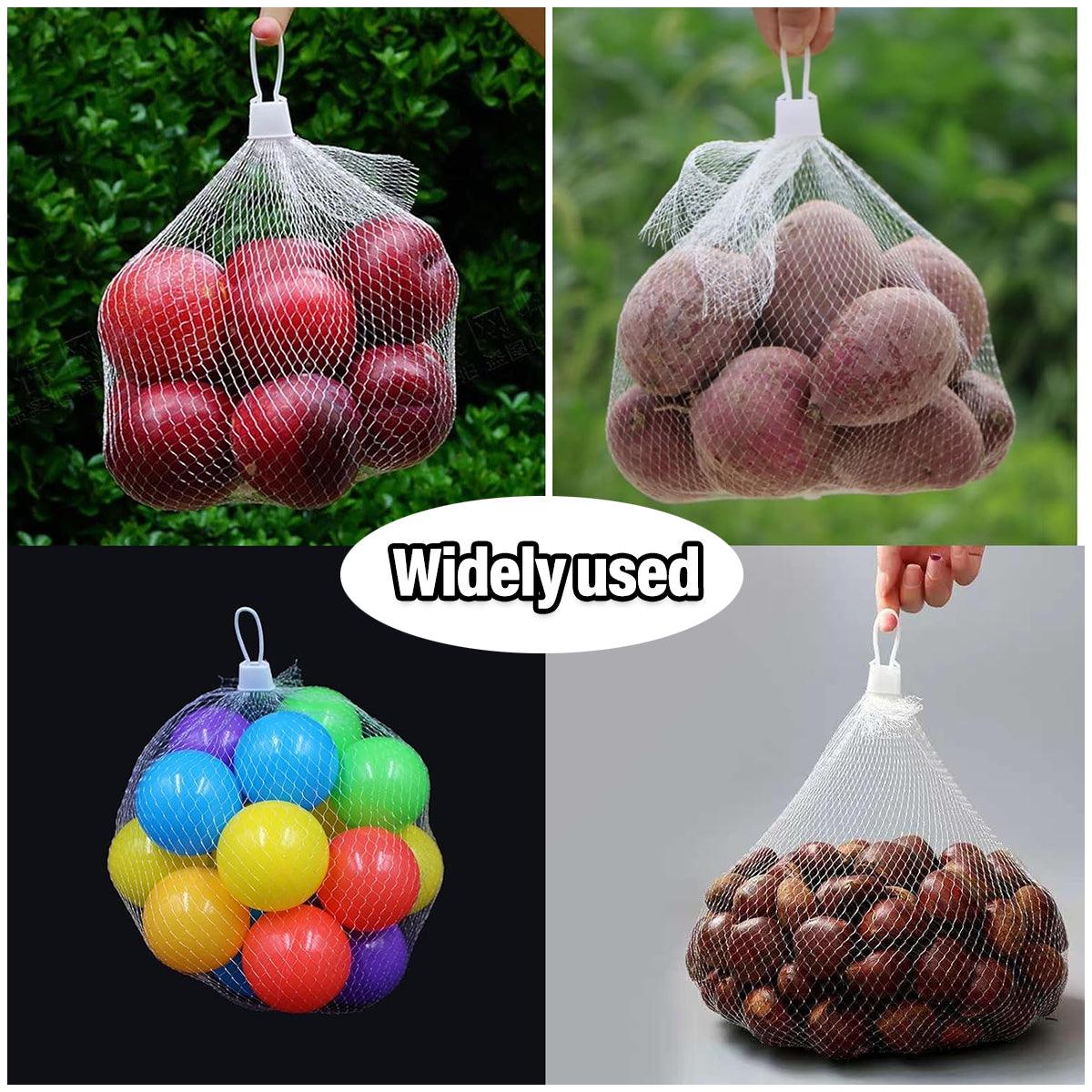 100pcs Nylon Mesh Bag Egg Storage Close Eye Plastic Mesh for Fruits Vegetables - 40cm 4
