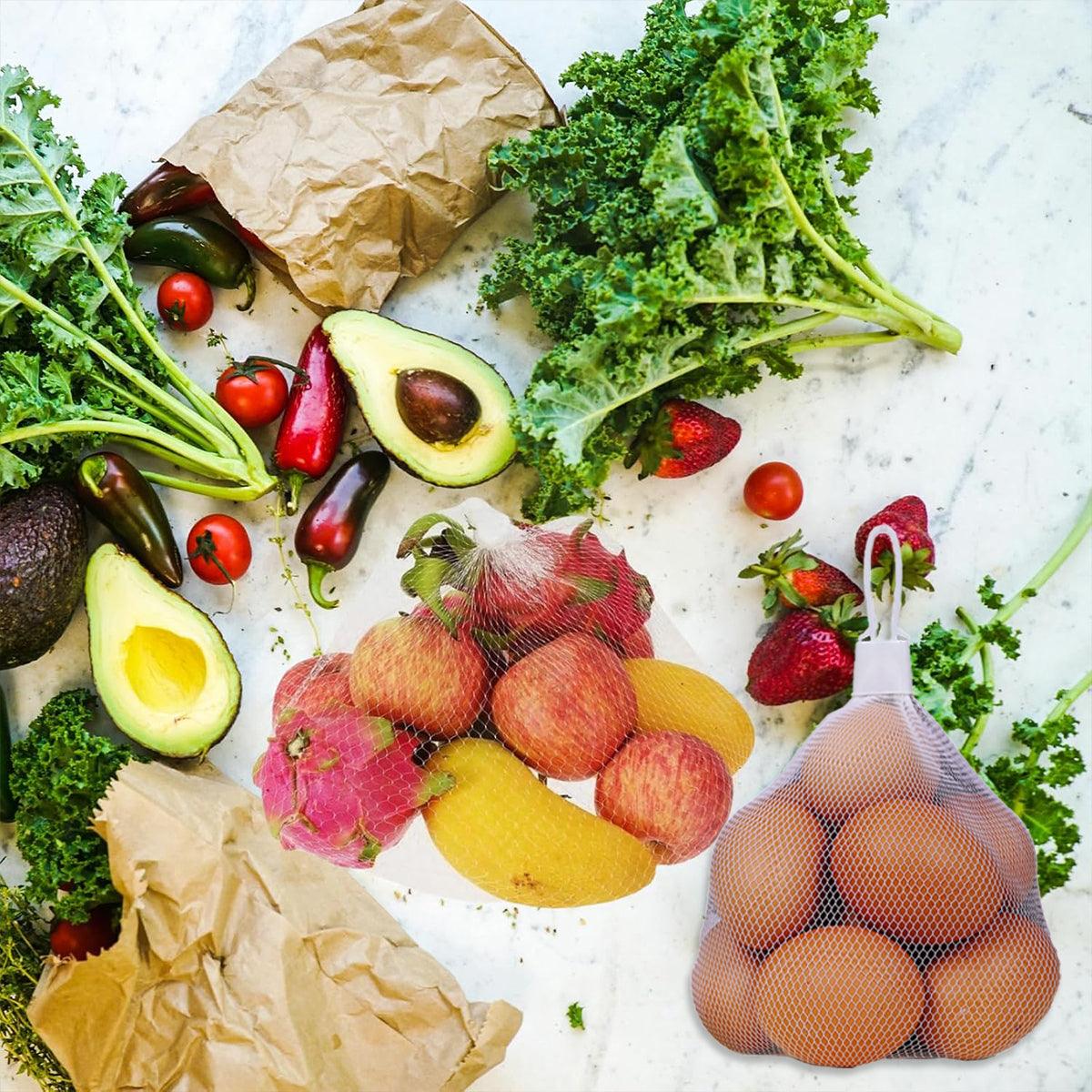 100pcs Nylon Mesh Bag Egg Storage Close Eye Plastic Mesh for Fruits Vegetables - 40cm 5