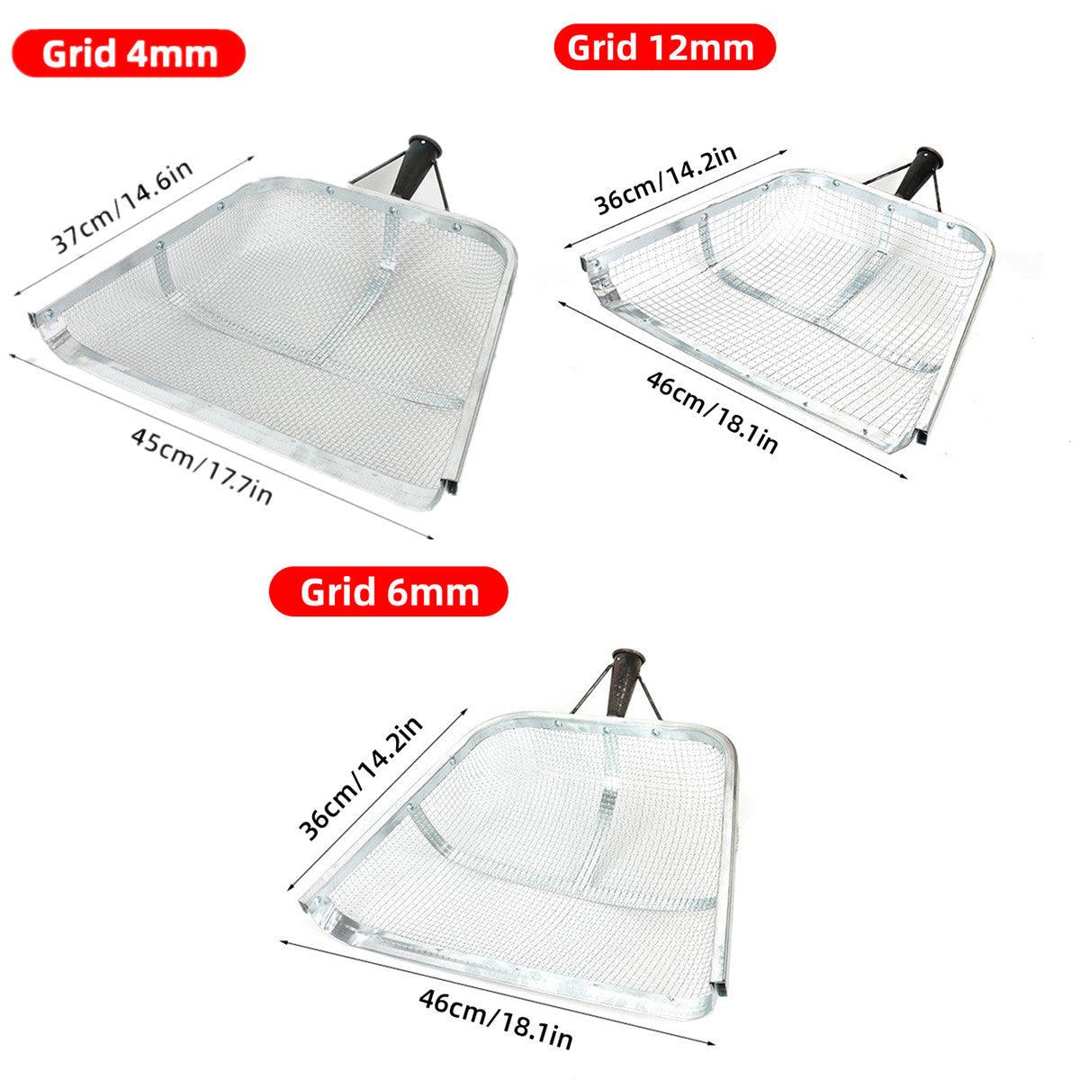 Stainless Steel Soil Sifter Drain Shovel Gardening Mesh Screen Filter Durable - 40MM 3