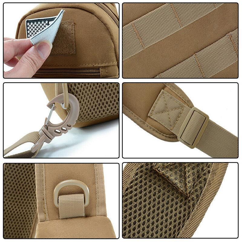 Man Shoulder Backpack Chest Bag Small Sling Cross Body Satchel Bag Outdoor - Camouflage 5