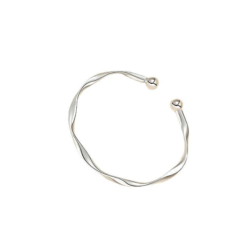 Bangle Bowknot Bells Bracelet Korean Opening Wrist Chain Women Silver Bracelet - Moebius strip 7