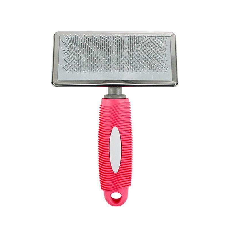M Size Hair Shedding Grooming Trimmer Comb Brush Slicker Undercoat Rake for Dog Cat - Red 7