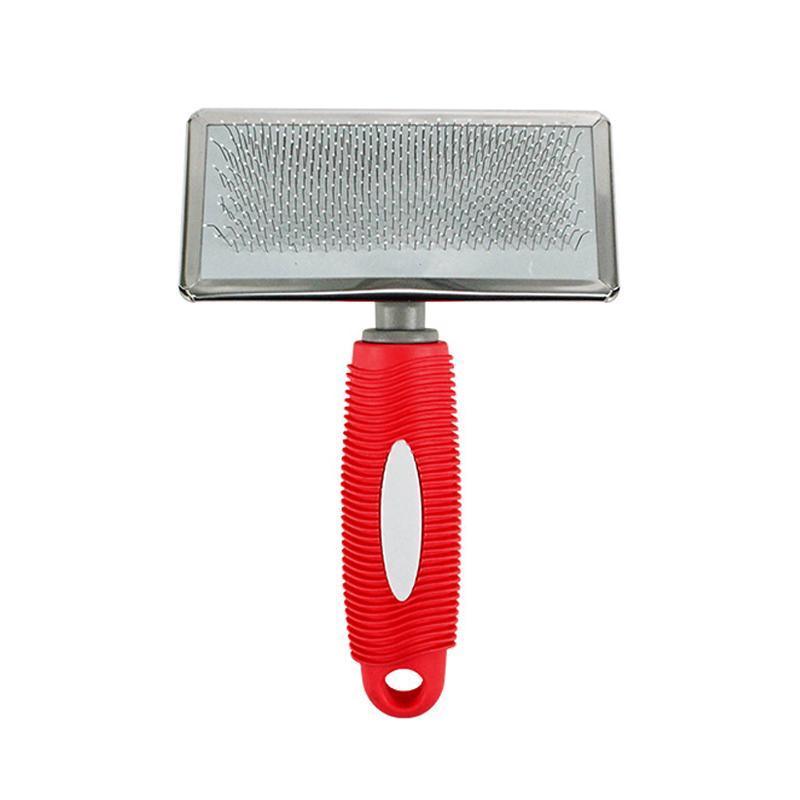 M Size Hair Shedding Grooming Trimmer Comb Brush Slicker Undercoat Rake for Dog Cat - Red 8