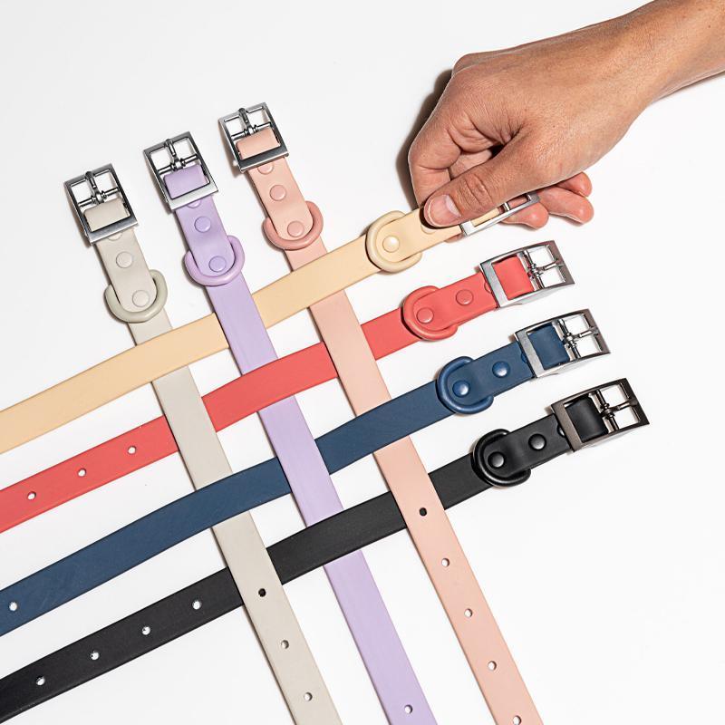 PVC Dog Collar Working Dog Kennels Waterproof Soft Adjustable for Pets M Size - Red 4