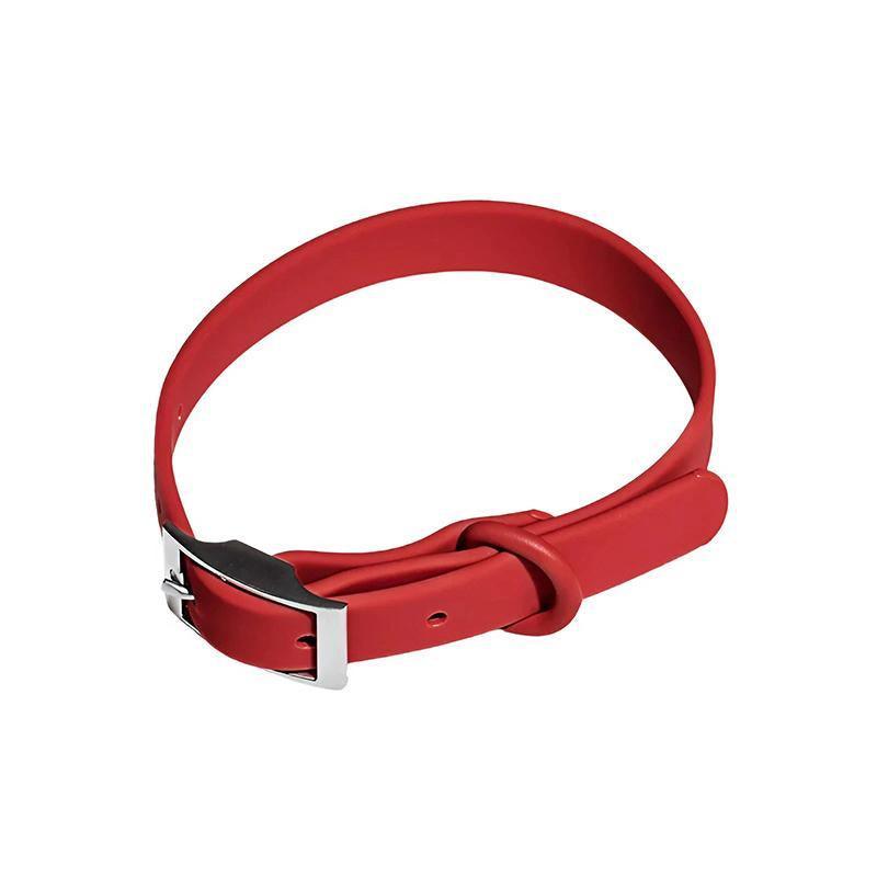 PVC Dog Collar Working Dog Kennels Waterproof Soft Adjustable for Pets L Size - Red 6