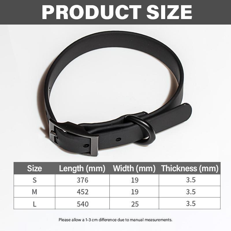 PVC Dog Collar Working Dog Kennels Waterproof Soft Adjustable for Pets M Size - Coffee 3