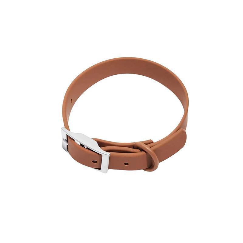 PVC Dog Collar Working Dog Kennels Waterproof Soft Adjustable for Pets M Size - Coffee 8