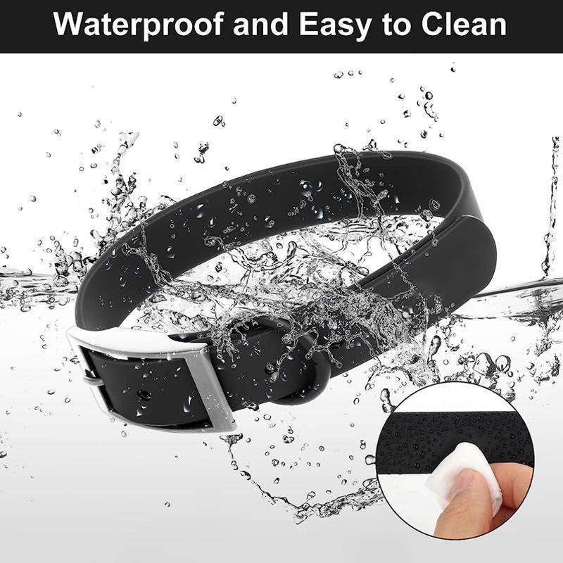 PVC Dog Collar Working Dog Kennels Waterproof Soft Adjustable for Pets L Size - Black 5
