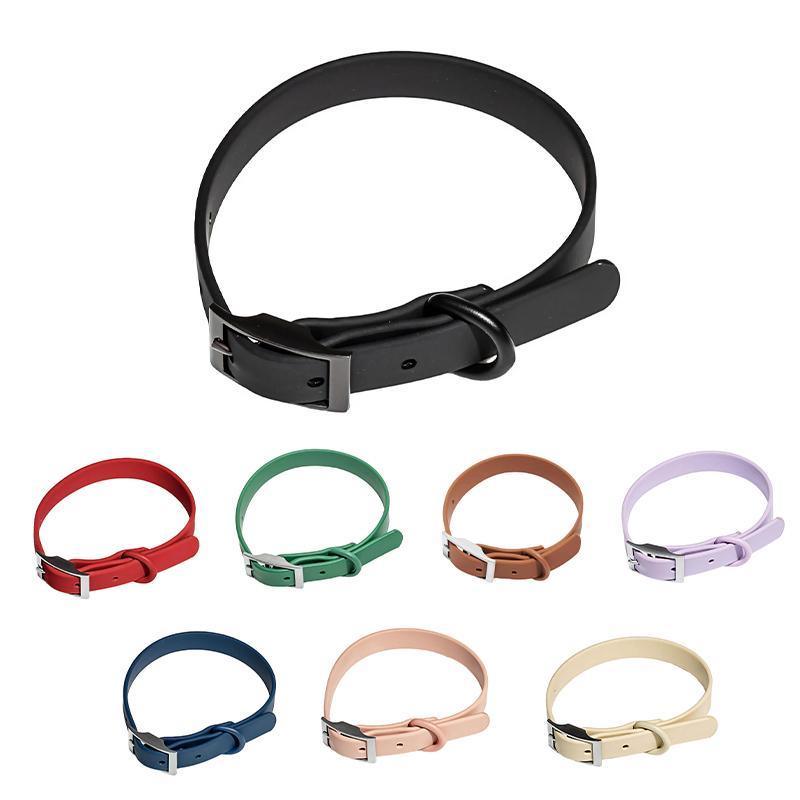 PVC Dog Collar Working Dog Kennels Waterproof Soft Adjustable for Pets L Size - Apricot