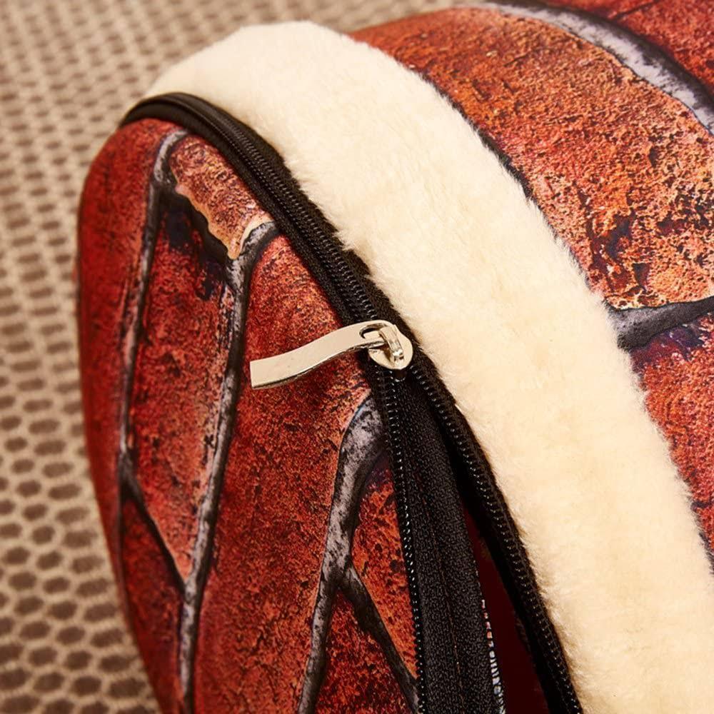 L Size Pet House Kennel Soft Igloo Beds Cave Cat Puppy Bed Warm Cushion Fold - Brown Dots 4