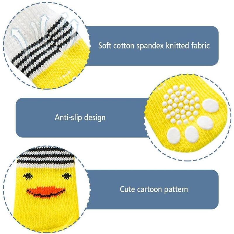 Dog Socks Non-Slip Grip Slip Anti-Slip - Puppy Cat Pet Shoes Slippers S Size - Yellow ducklings 5