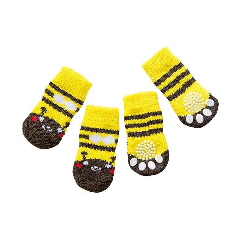 Dog Socks Non-Slip Grip Slip Anti-Slip - Puppy Cat Pet Shoes Slippers S Size - Red Heart 9