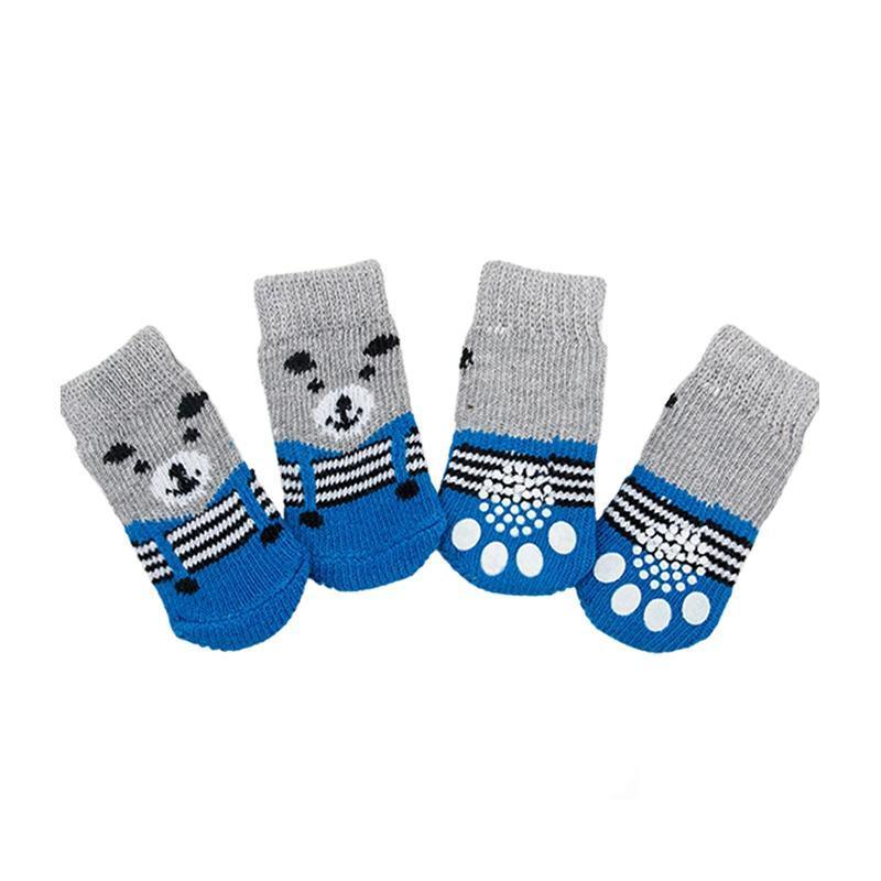 Dog Socks Non-Slip Grip Slip Anti-Slip - Puppy Cat Pet Shoes Slippers S Size - Red Heart 11
