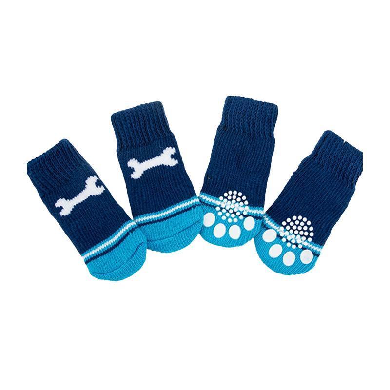 Dog Socks Non-Slip Grip Slip Anti-Slip - Puppy Cat Pet Shoes Slippers S Size - Black colour dots 14