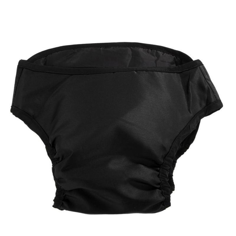 Washable Female Pet Dog Cat Nappy Diaper Physiological Pants Panties Underwear Black - M 7