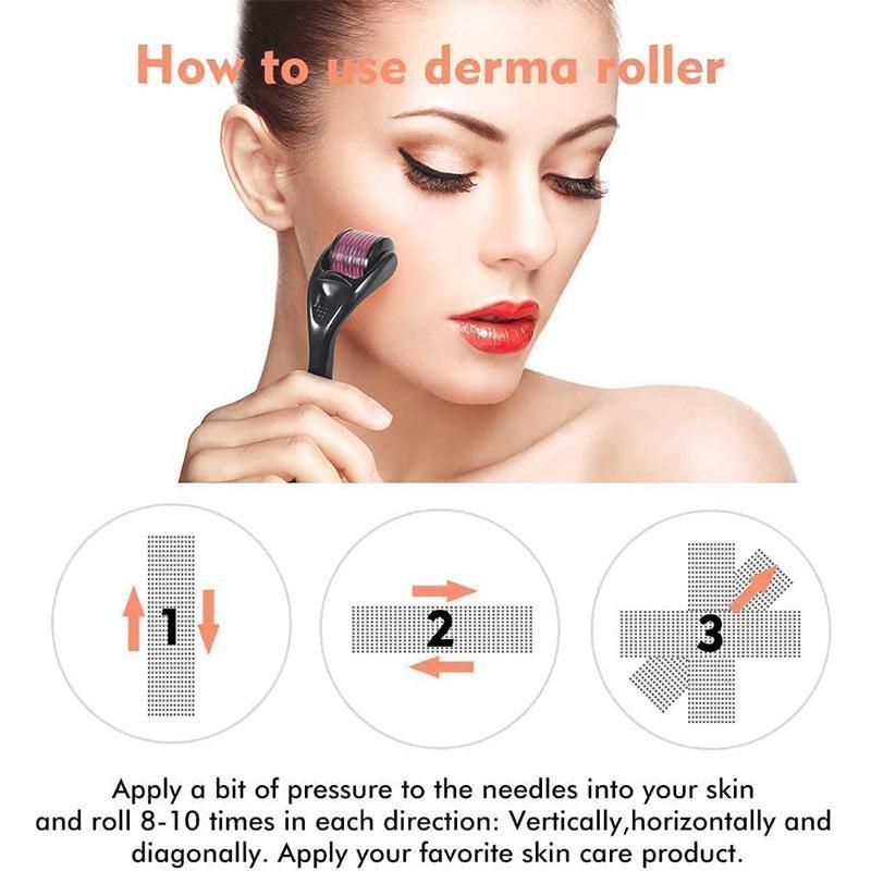 Derma Roller Titanium Micro Needle Skin 540 Needles Scars Anti Aging Dermaroller - 0.3mm 4