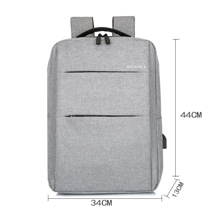Waterproof Laptop Backpack Bag for Men Women School Travel Business Use - Grey 2 Zipper 4