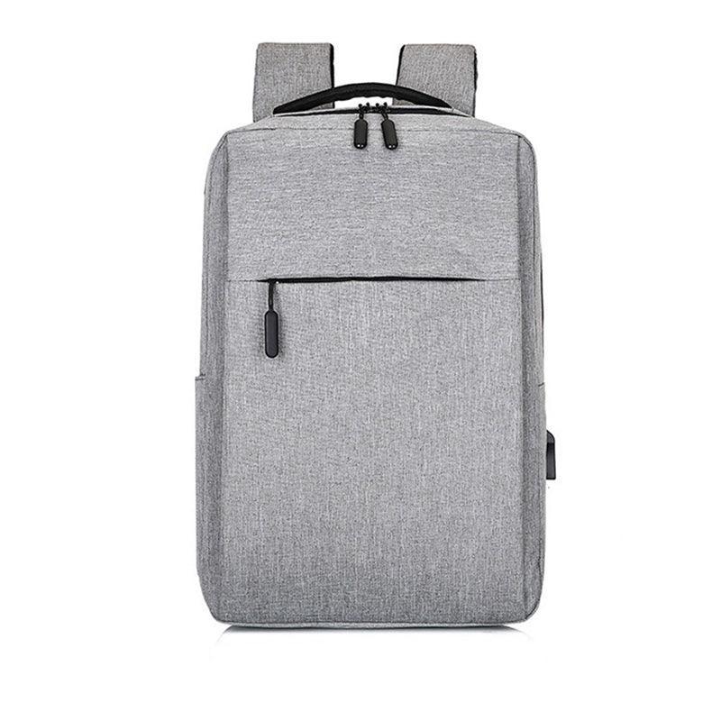 Waterproof Laptop Backpack Bag for Men Women School Travel Business Use - Grey 1 Zipper 10