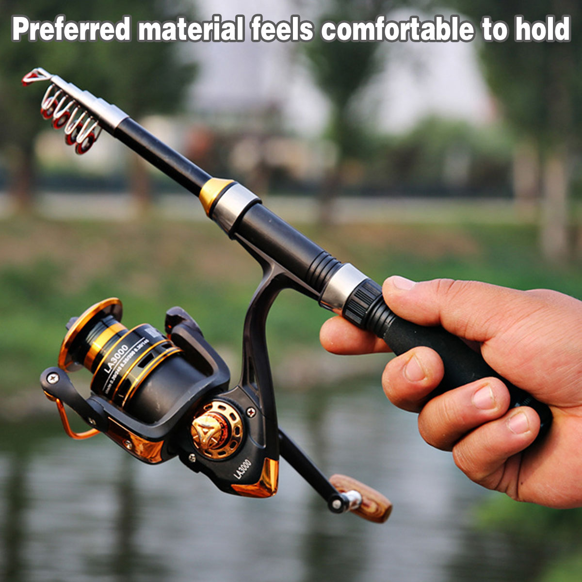 Portable Mini Fishing Rod Fishing Gear Compact Travel Rods for Outdoor Sports - 235cm 5
