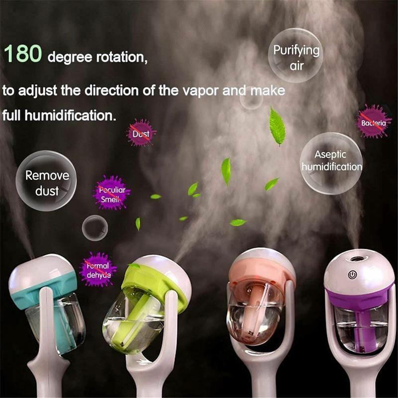 Mini Car Air Humidifier Essential Oil Diffuser Ultrasonic Aroma Mist Purifier - Green 4