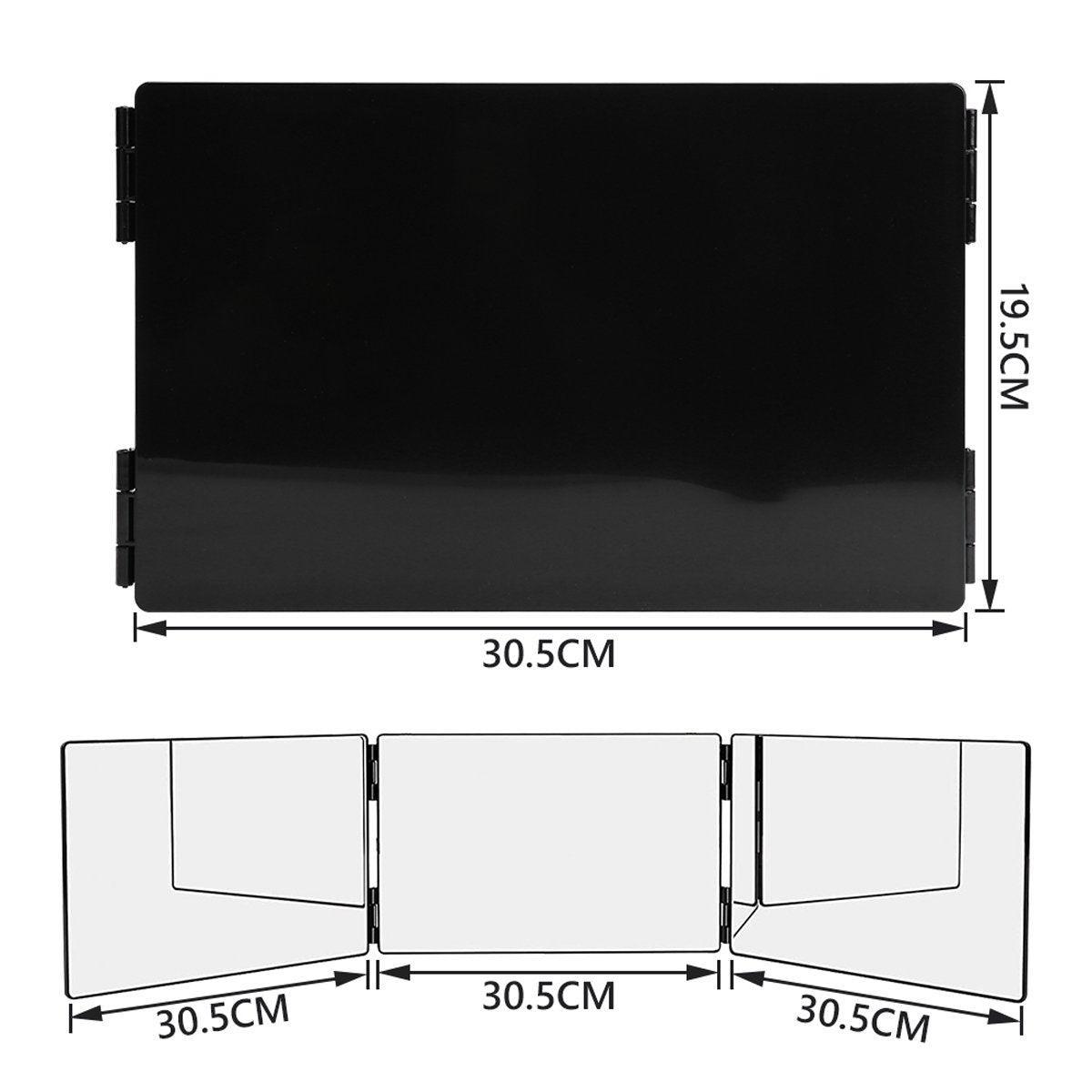 3Way Makeup Mirror for Hair Cutting Styling Hanging Beauty Tool Adjustable 3