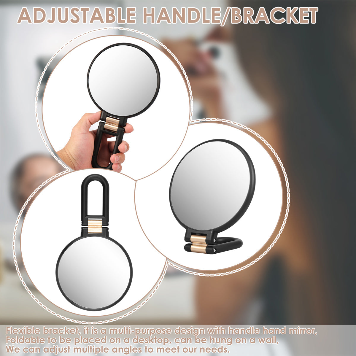 Makeup Mirror Handheld Magnifying Mirror 30X Portable Mirror Compact Travel Tool - White 5