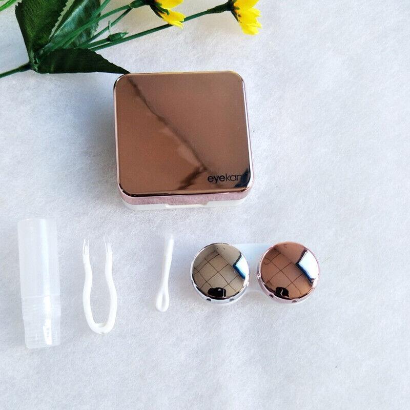 Contact Lens Tweezers Stick Inserted Remover Tool Kit Tip Storage Case Box Sets - Rose Gold 5
