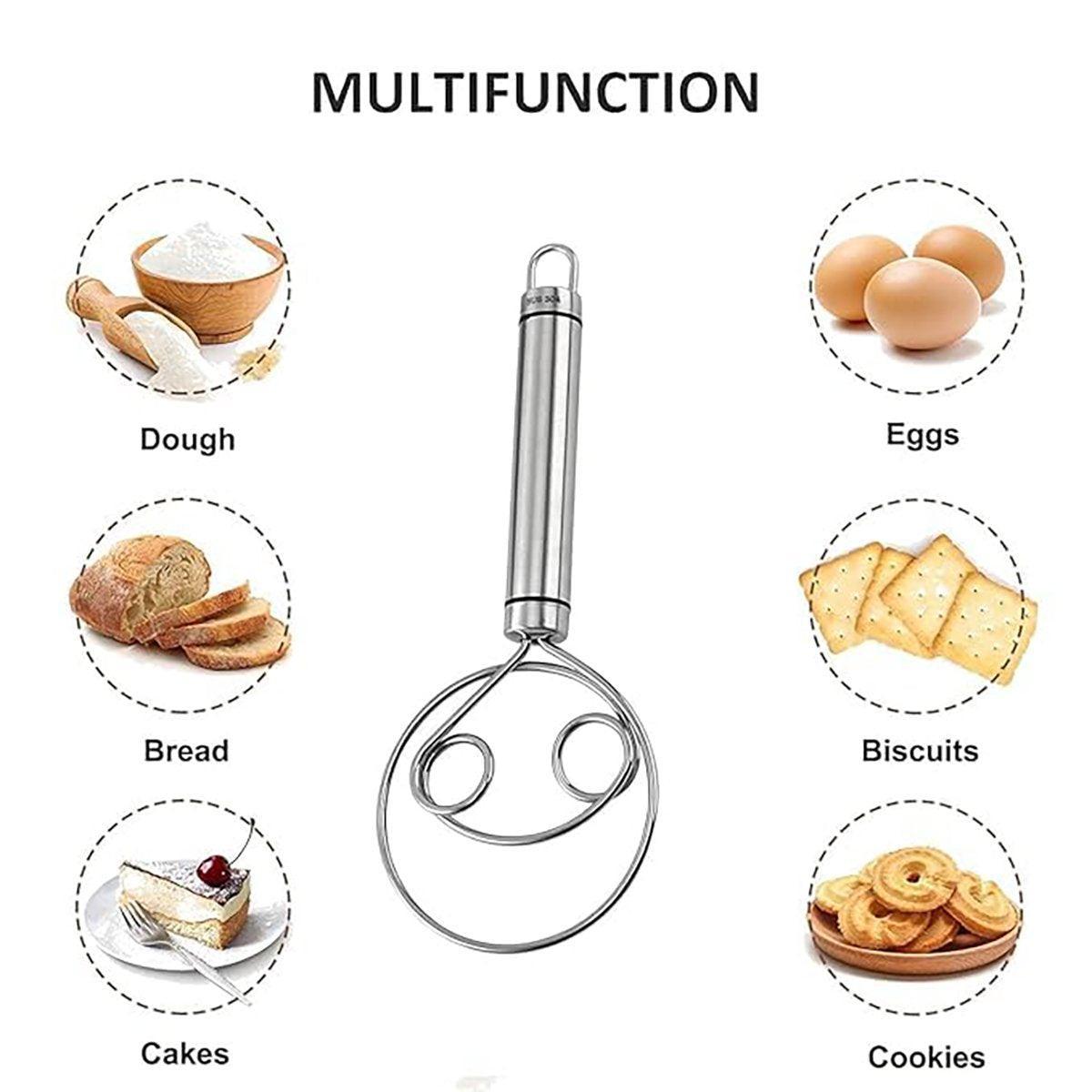 Stainless Steel Double Eye Coil Flour Mixer Household Baking Tool Egg Beate 5