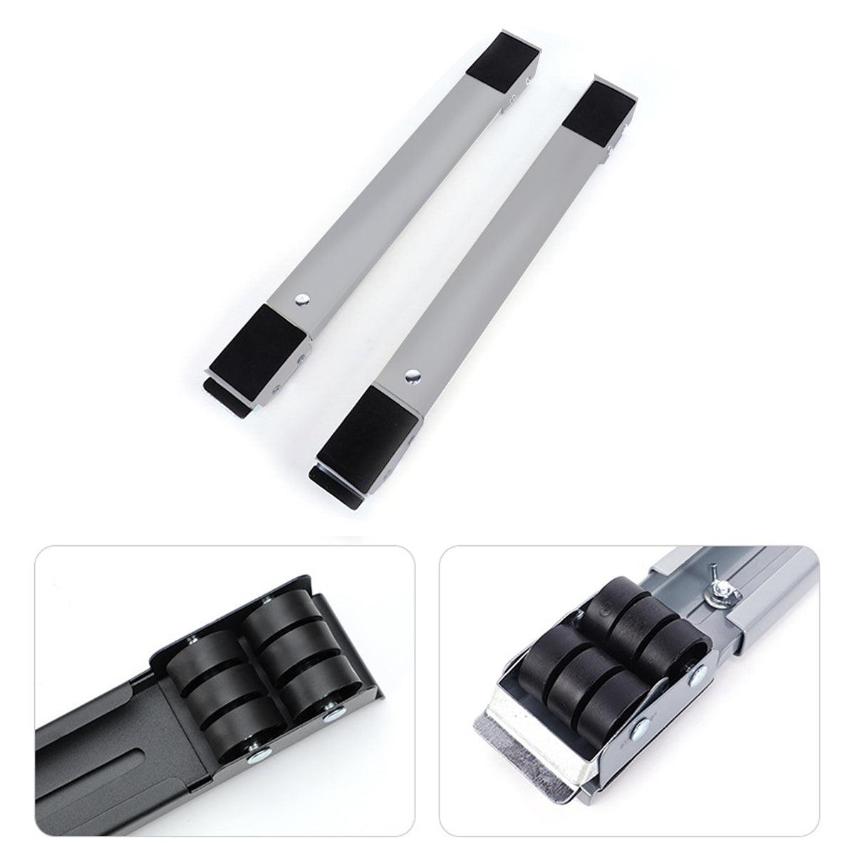 2pcs Adjustable Refrigerator Washing Machine Base Stand Movable Support Shelf - Grooved 5