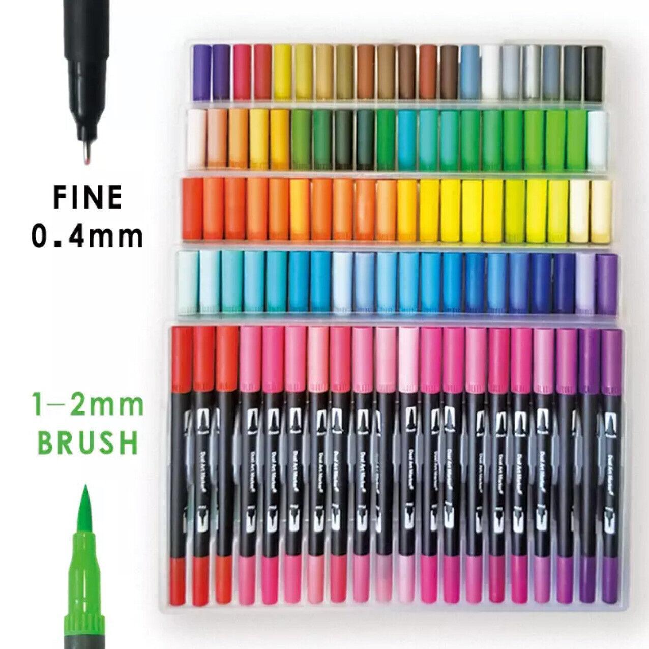 12-120 Watercolor Brush Pen Set Artist Sketch Marker - Black-24 Colours 3