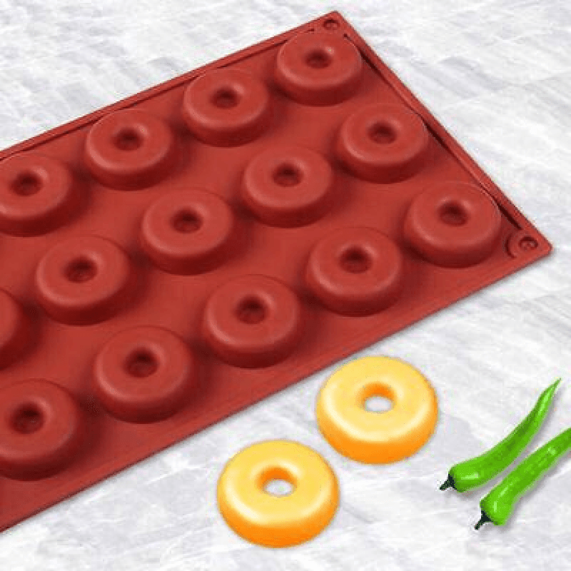 18 Cavity Mini Donut Doughnut Chocolate Pan Tray Silicone Mold Baking Cake Mould 3