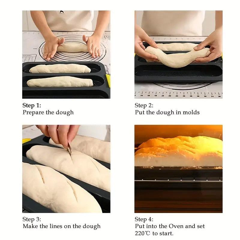 Silicone Cake Mould Oval 4 Compartment Non Stick Baking Pan Home Kitchen Tools 5