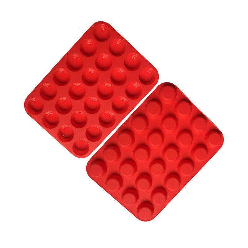 24 Cavity Pan Tray Silicone Mini Cupcake Cookie Baking Mold Au - Orange 4