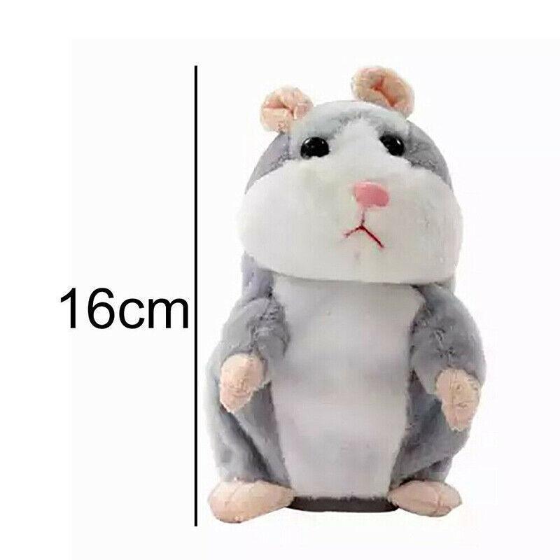 Plush Talking Hamster Toy with Voice Mimicry Nod Action Xmas Gift for Pet Lovers - Dark Brown 5
