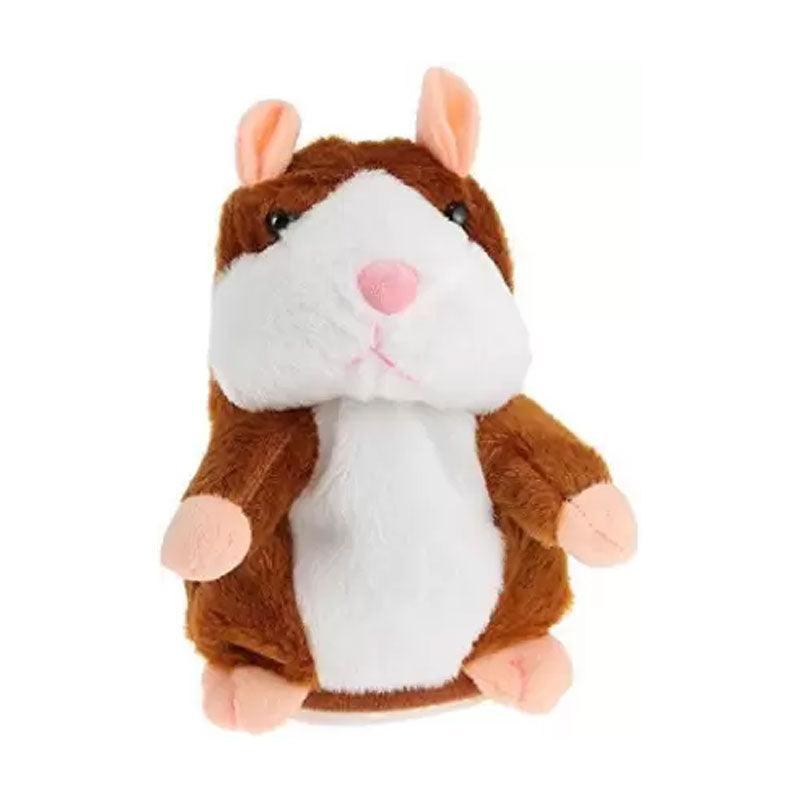 Plush Talking Hamster Toy with Voice Mimicry Nod Action Xmas Gift for Pet Lovers - Dark Brown 7