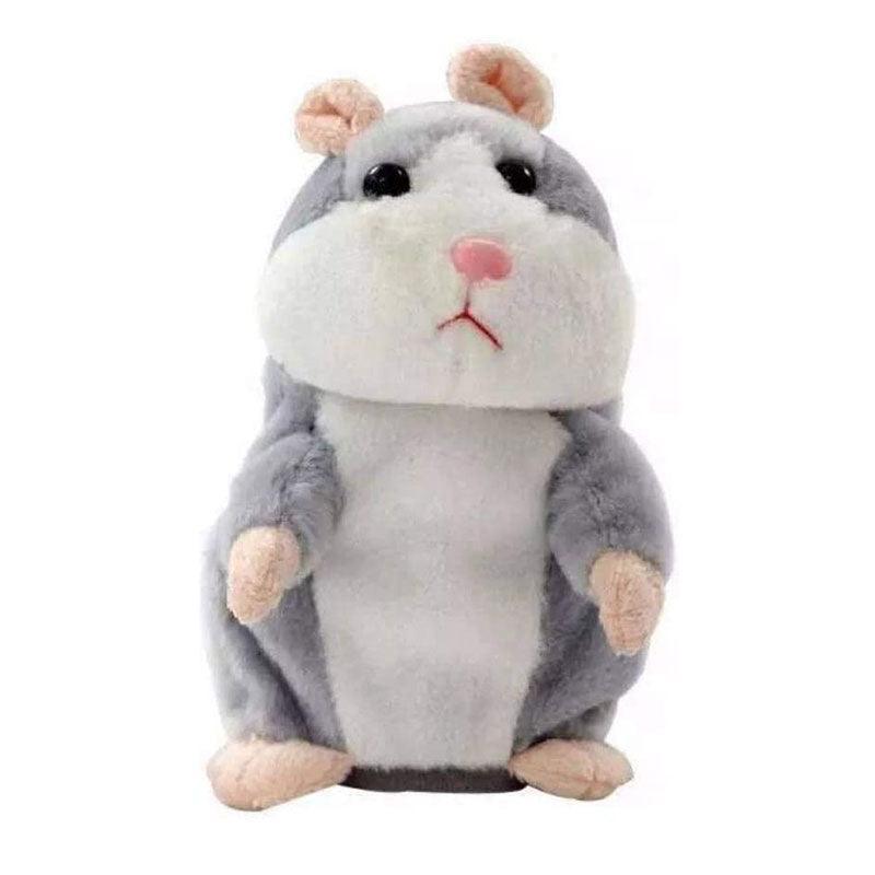 Plush Talking Hamster Toy with Voice Mimicry Nod Action Xmas Gift for Pet Lovers - Grey 6