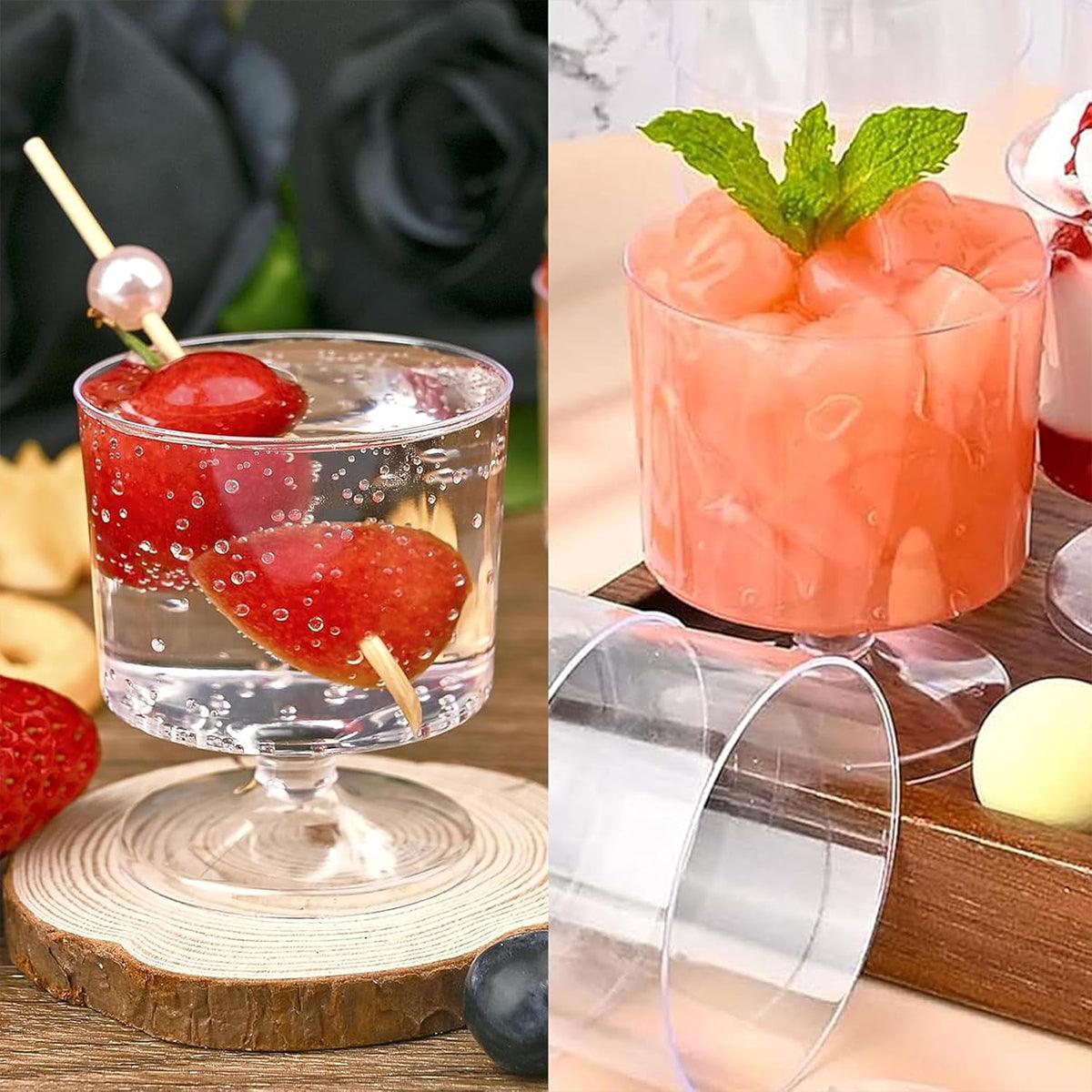 30pcs Clear Hard Plastic Mousse Cake Cup Pudding Ice Cream Dessert Serving Cups 4