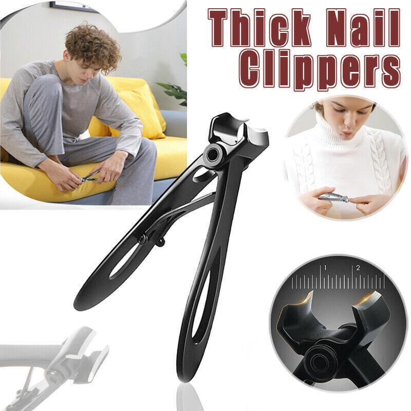 Heavy Duty Wide Mouth Nail Clippers for Thick Toenails Stainless Steel Cutter Tool