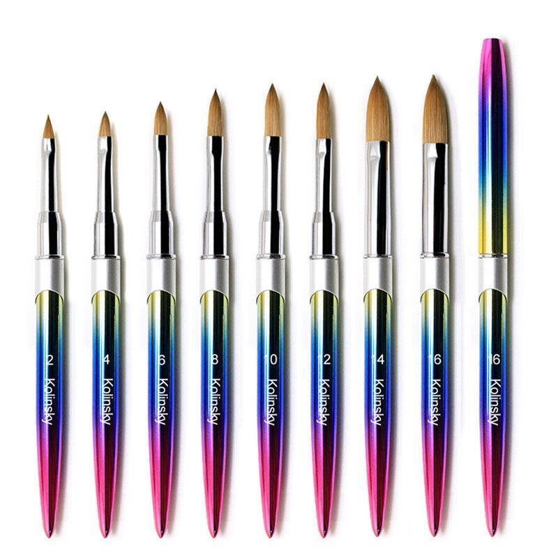 Kolinsky Acrylic Nail Art Brush Manicure Powder Professional Tools Size 2-18 - 2#
