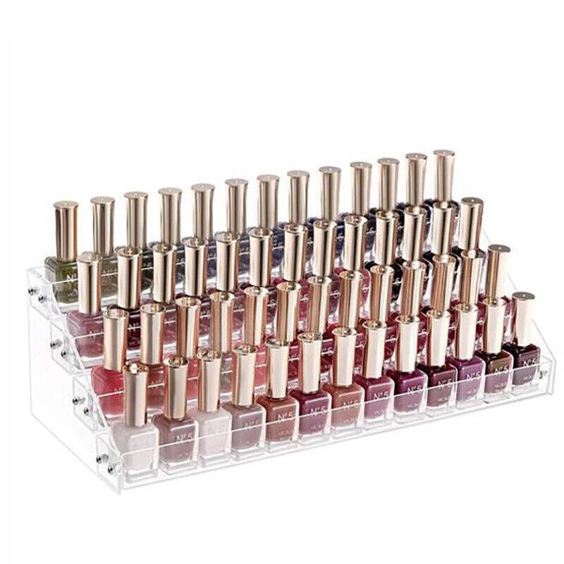 Nail Polish Storage Rack with 4 to 6 Tiers Acrylic Display Stand for Makeup and Lipstick - 5Tiers 3
