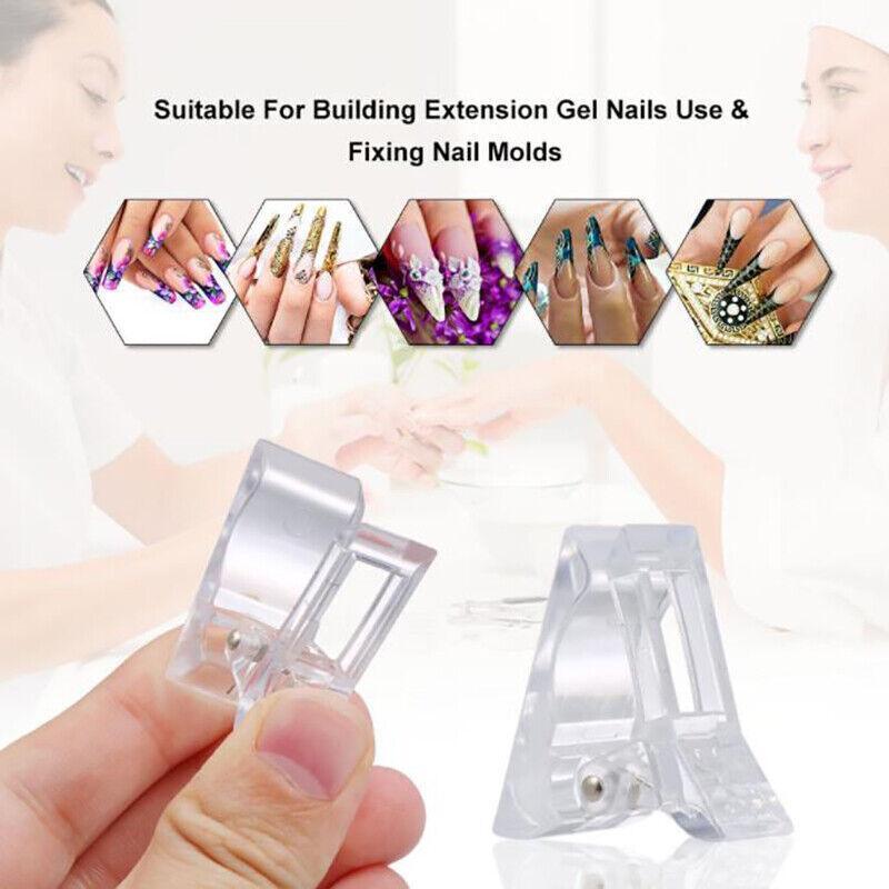 5-50Pcs Nail Tips Clip Clamps For Poly Gel Quick Building Extension Builder Tool - 5PCS 4