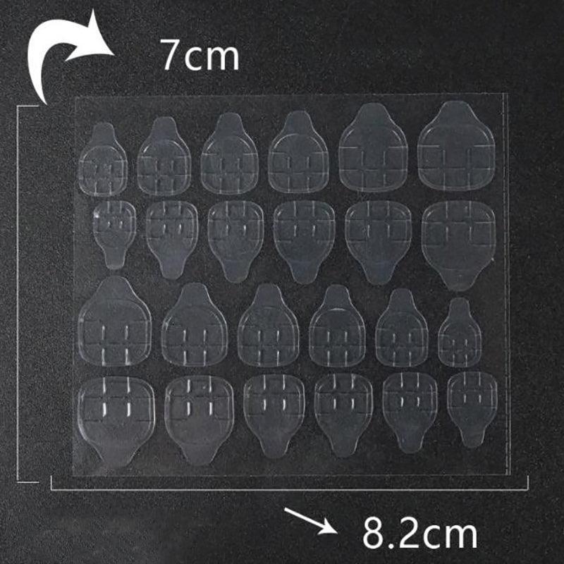 24-2400PCS Double Sided Adhesive Press On Nail Stickers Clear Tape Glue Tabs - 5PCS (120xNail Stickers) 5